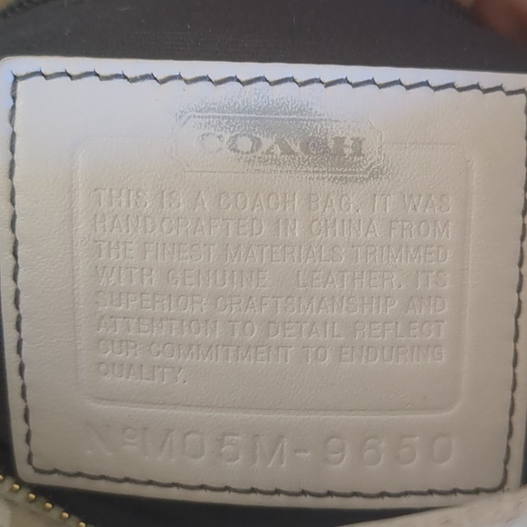 Coach Signature Logo Pubric & Leather Shoulder Bag/Purse - Picture 17 of 17